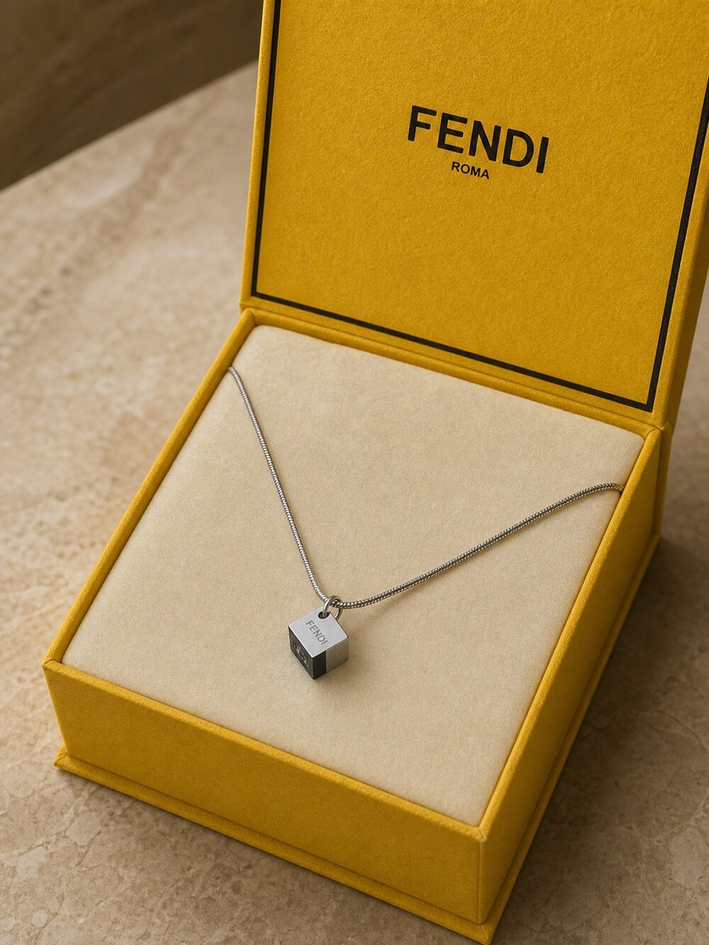 Fendi Modern Designer Necklace Style 4 | New with Box - Picture 4 of 9